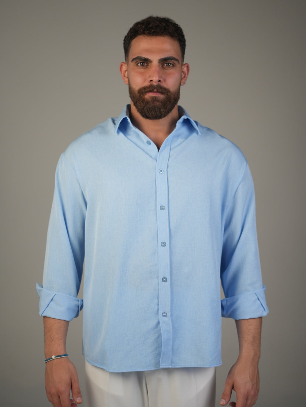 BABY BLUE ESSENTIAL COTTON SHIRT